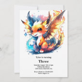 Dragon Birthday Uitnodiging (Voorkant)