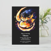 Dragon Birthday Uitnodiging (Staand voorkant)