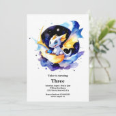 Dragon Birthday Uitnodiging (Staand voorkant)