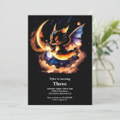 Dragon Birthday Uitnodiging (Staand voorkant)