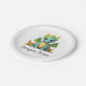 Dragon Bites Green Blue Baby Dragon Paper Bord (Gekanteld)