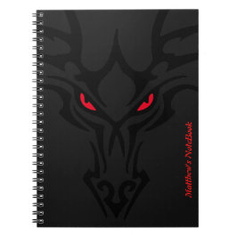 Dragon Black Dark Scary Red Ggloing Eyes Notitieboek