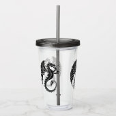 Dragon Black Shape Tattoo Stijl Acryl Drinkbeker (Voorkant)