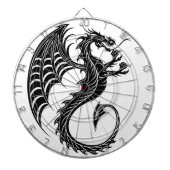 Dragon Black Shape Tattoo Stijl Dartbord (Voorkant)