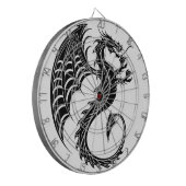Dragon Black Shape Tattoo Stijl Dartbord (Voorkant Links)