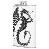 Dragon Black Shape Tattoo Stijl Heupfles (Links)