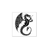 Dragon Black Shape Tattoo Stijl Rubberstempel (Afrduk)