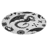 Dragon Black Shape Tattoo Stijl Snijplank (Hoek)