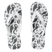 Dragon Black Shape Tattoo Stijl Teenslippers (Voetbed)