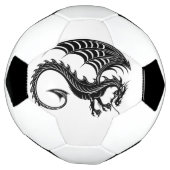 Dragon Black Shape Tattoo Stijl Voetbal (Gedraaid)