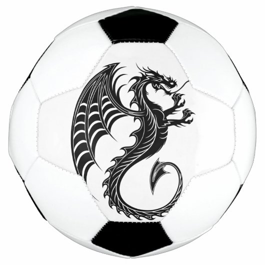 Dragon Black Shape Tattoo Stijl Voetbal (Voorkant)
