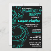 Dragon Blackout UV-feestuitnodigingen Kaart (Voorkant)