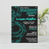 Dragon Blackout UV-feestuitnodigingen Kaart (Staand voorkant)