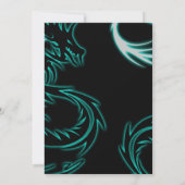 Dragon Blackout UV-feestuitnodigingen Kaart (Achterkant)