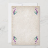 Dragon Bloemen bruiloft Kaart (Achterkant)