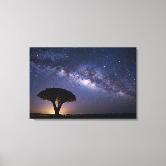 Dragon Blood Tree Melkweg Canvas  Oude Natuur Afdruk (Voorkant)