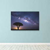 Dragon Blood Tree Melkweg Canvas  Oude Natuur Afdruk (Insitu (Houten vloer))