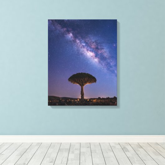 Dragon Blood Tree Milky Way Canvas  Ancient Nature (Insitu (Houten vloer))