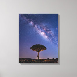 Dragon Blood Tree Milky Way Canvas  Ancient Nature Afdruk