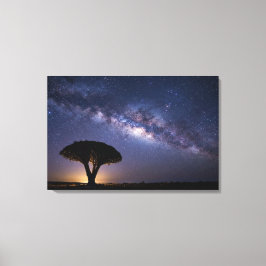 Dragon Blood Tree Milky Way Canvas  Ancient Nature Afdruk