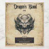 Dragon Blood: Unleash the Magic beroemd gemaakt do Wijn Etiket (Enkel label)