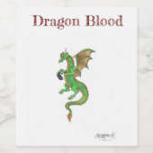 Dragon Blood Yin Yang grappige liefde schattig reg Wijn Etiket (Enkel label)