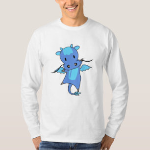 Dragon Blue Fairy Tale Fantasy Cute Animals Kinder T-shirt
