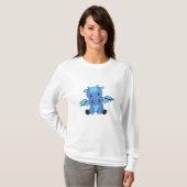 Dragon Blue Fairy Tale Fantasy Cute T-shirt (Voorkant volledig)