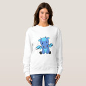 Dragon Blue Fairy Tale Fantasy Cute Trui (Voorkant volledig)