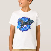 Dragon Blue Fire Breathing gepersonaliseerd T-shirt (Voorkant)