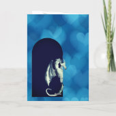 Dragon Blue Hearts Granddochter Valentijnsdag Kaart (Achterkant)