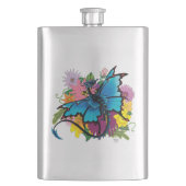 Dragon Blue Vlinder Bloemen Flacon (Voorkant)