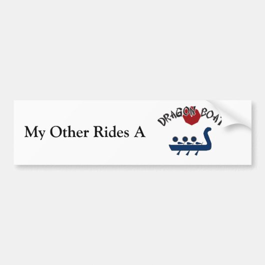 Dragon Boat Car Bumpersticker (Voorkant)