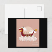 Dragon Boat Chinese Festival Sport Cartoon Clouds Briefkaart (Voorkant / Achterkant)