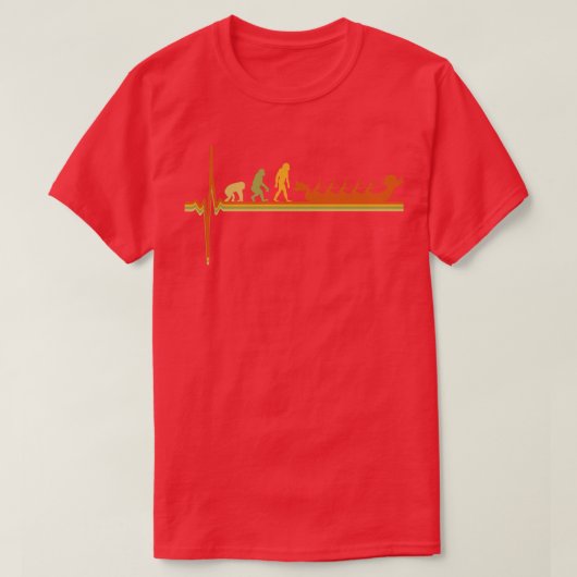 Dragon Boat Evolution Hartslag Retro  T-shirt (Design voorkant)