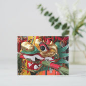 Dragon Boat headpiece Briefkaart (Staand voorkant)