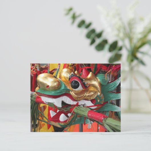 Dragon Boat headpiece Briefkaart (Staand voorkant)