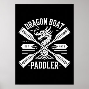 Dragon Boat Paddler, Dragon Boat Racing Motivatie Poster