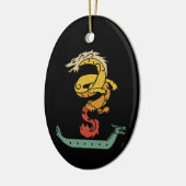 Dragon Boat Paddling kijk Keramisch Ornament (Links)