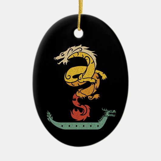 Dragon Boat Paddling kijk Keramisch Ornament (Voorkant)