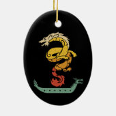 Dragon Boat Paddling kijk Keramisch Ornament (Achterkant)