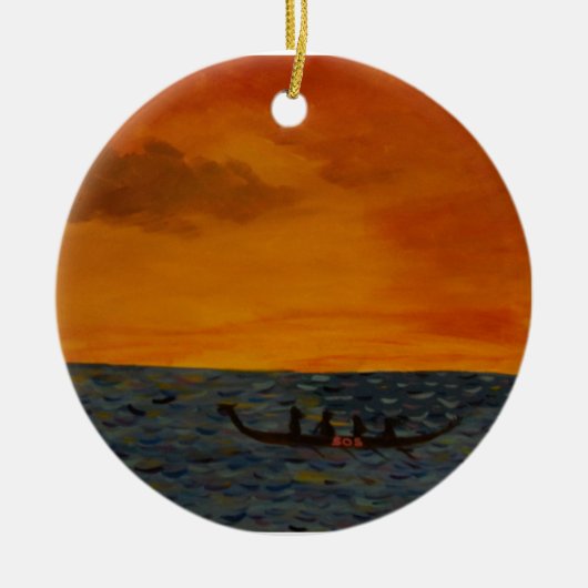 Dragon Boat Race Keramisch Ornament (Voorkant)