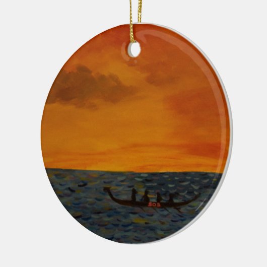 Dragon Boat Race Keramisch Ornament (Links)