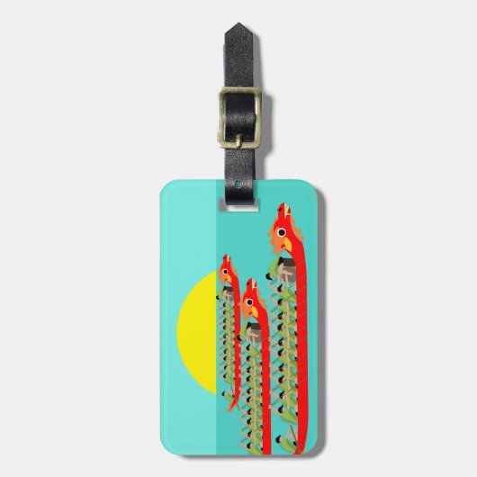 Dragon Boat Racing Bagagelabel (Voorkant verticaal)