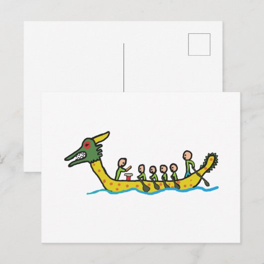 Dragon Boat Racing Briefkaart (Voorkant / Achterkant)
