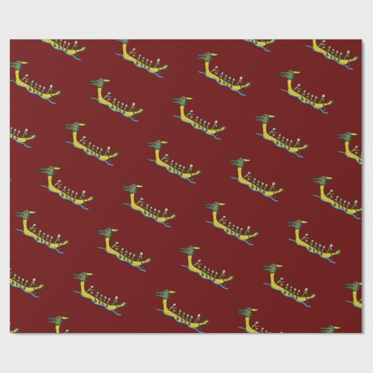 Dragon Boat Racing Cadeaupapier (Vlak)