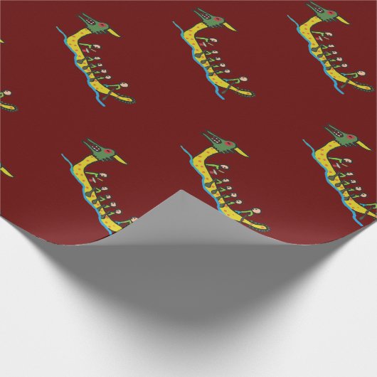 Dragon Boat Racing Cadeaupapier (Hoek)