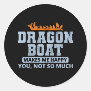 Dragon Boat Racing Crew Paddlers Water Sport Ronde Sticker