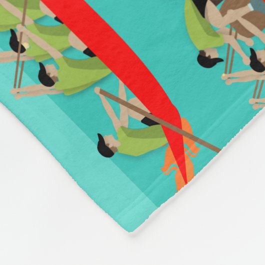 Dragon Boat Racing Fleece Deken (Hoek)