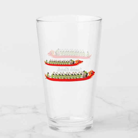 Dragon Boat Racing Glas (Achterkant)